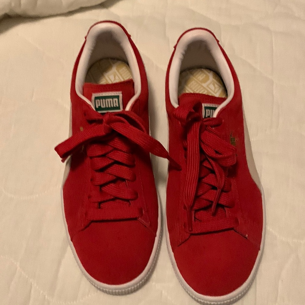 Puma Red Sneakers, Size 7.5